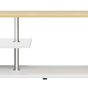 VCM NORDIC Maliso M sofabord, m. 1 hylde - natur/hvid træ (91x53)