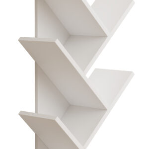 VCM-Nulis L reol, m. 6 åbne rum - hvid træ