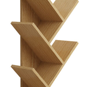 VCM-Nulis L reol, m. 6 åbne rum - natur træ