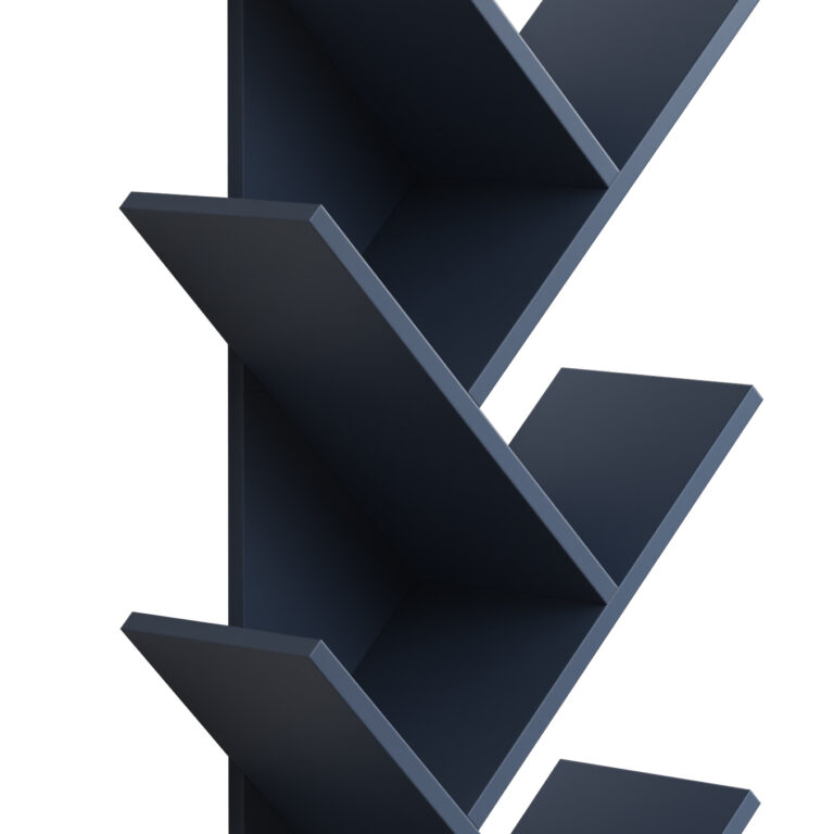 VCM-Nulis XL reol, m. 10 åbne rum - antracitgrå træ