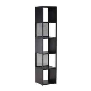 VENTURE DESIGN Buenos Aires reol, m. 4 hylder, kvadratisk - sort stål