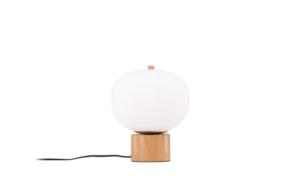 VENTURE DESIGN Cholet bordlampe - hvid glas og natur jern