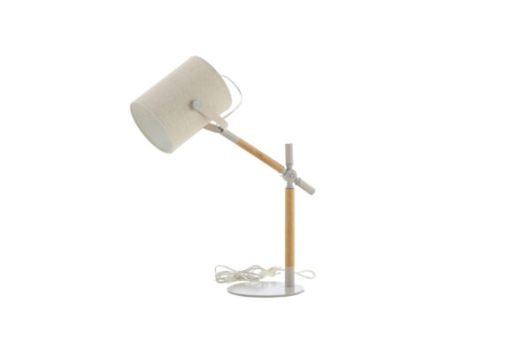 VENTURE DESIGN Dennis bordlampe - beige hør og beige/natur stål