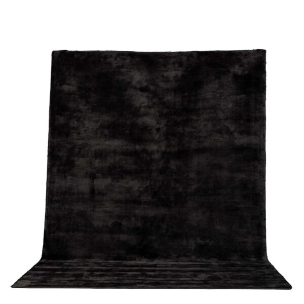 VENTURE DESIGN Indra gulvtæppe - mørkegrå viskose og bomuld (250x350)