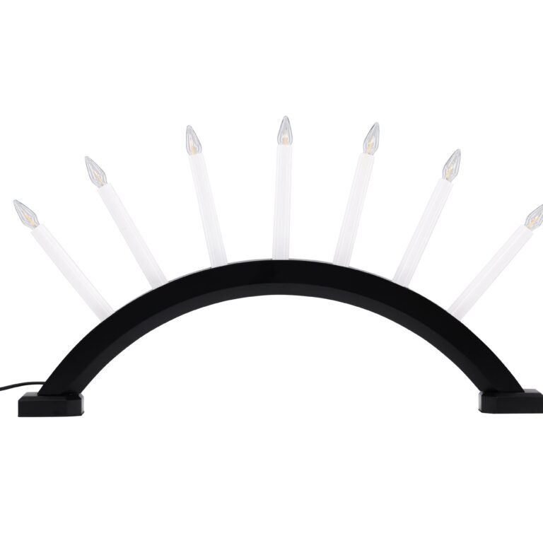 VENTURE DESIGN Kebnekaise bordlampe - hvid og sort fyrretræ (55cm)