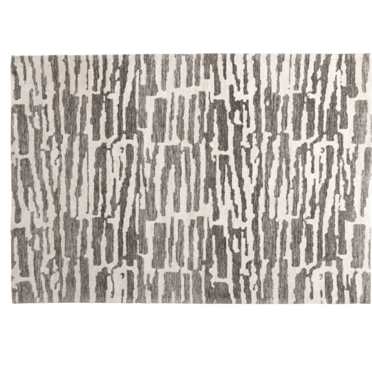 VENTURE DESIGN Milos gulvtæppe, rektangulær - hvid/grå mikropolyester (290x200)