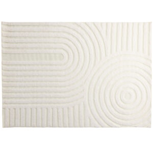VENTURE DESIGN Nikita gulvtæppe, rektangulær - hvid polyester (230x160)
