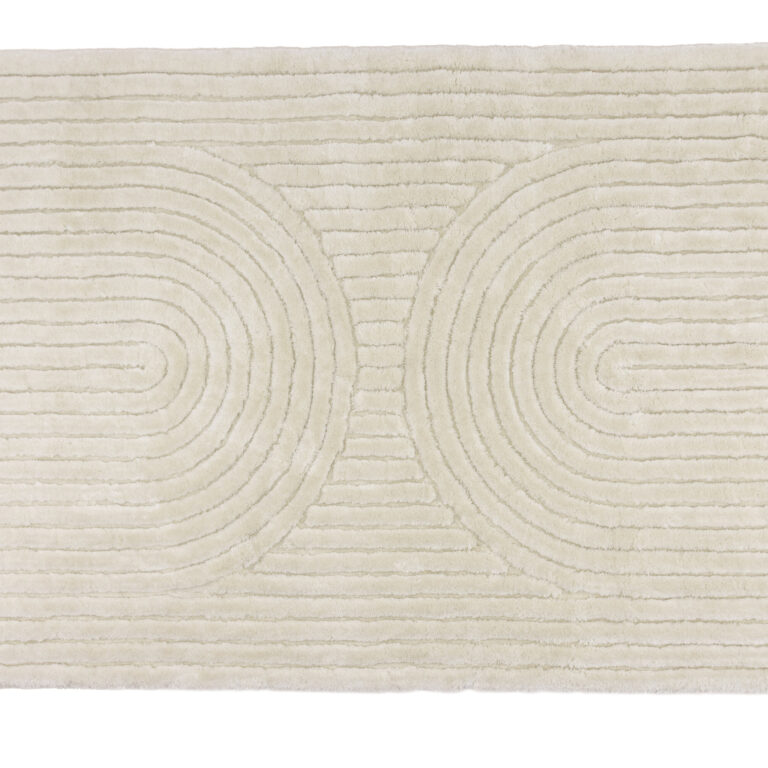 VENTURE DESIGN Niklas gulvtæppe, rektangulær - hvid polyester (290x200)