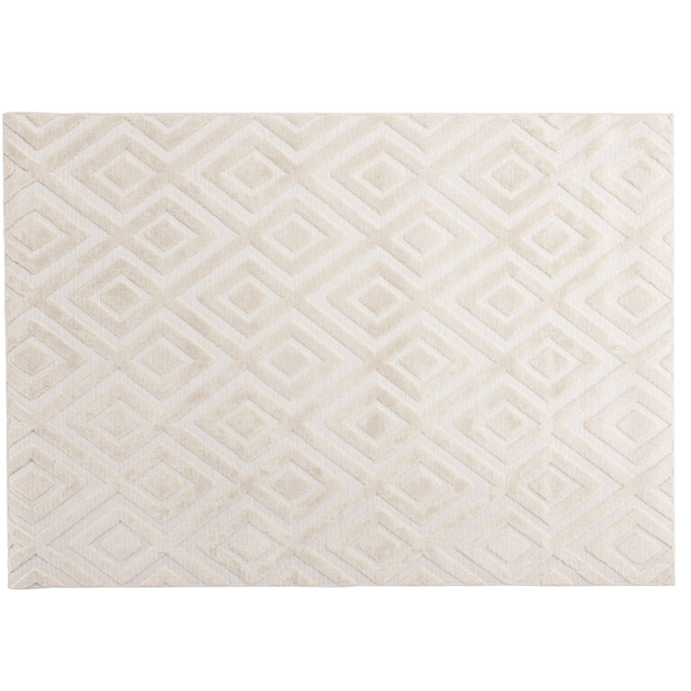 VENTURE DESIGN Pia gulvtæppe, rektangulær - hvid polyester (290x200)