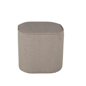 VENTURE DESIGN Piff puf, kvadratisk - beige bamsestof polyester (44x44)