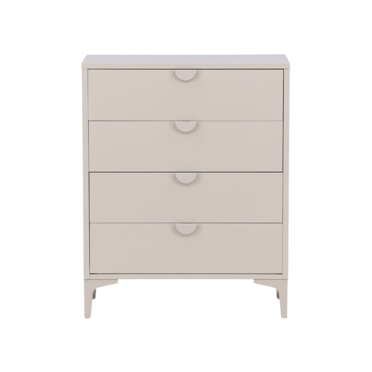 VENTURE DESIGN Piring kommode, m. 4 skuffer - beige stål