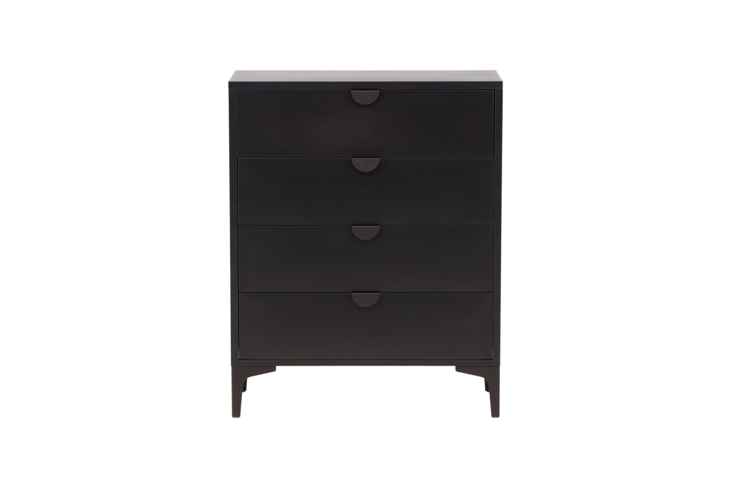 VENTURE DESIGN Piring kommode, m. 4 skuffer - sort stål