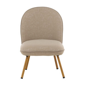 VENTURE DESIGN Polar loungestol - beige PU og natur stål