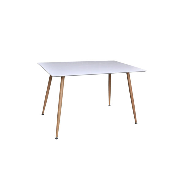 VENTURE DESIGN Polar spisebord - hvid MDF og natur metal (120x75)