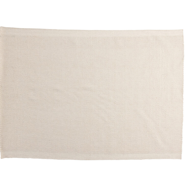 VENTURE DESIGN Vilma gulvtæppe, rektangulær - offwhite uld og bomuld (230x160)