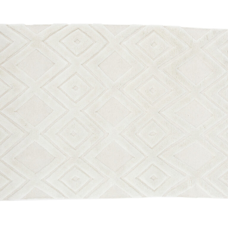 VIND COLLECTION Dahliawool gulvtæppe, rektangulær - hvid uld (300x200)