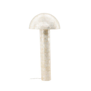 VIND COLLECTION Lindön gulvlampe - lysegrå capiz