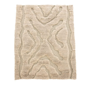 VIND COLLECTION Trondheim x Josefin Lustig gulvtæppe, rektangulær - beige uld (170x240)
