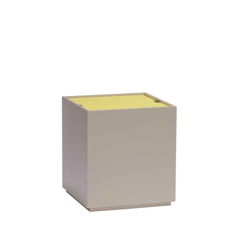 Vault Sidebord/Opbevaringskasse Grå/Gul