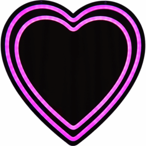 Veli Line Hjerte neon spejl