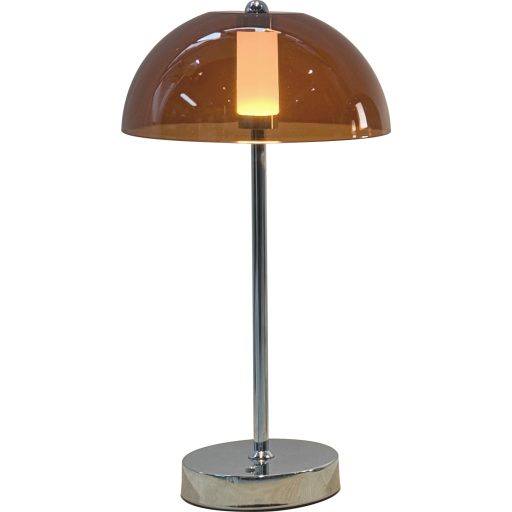 Veli Line Shade genopladelig bordlampe, ravfarvet
