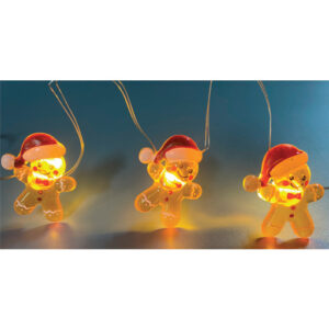 Veli Line lyskæde med kagemænd, 20 lys, 2 meter