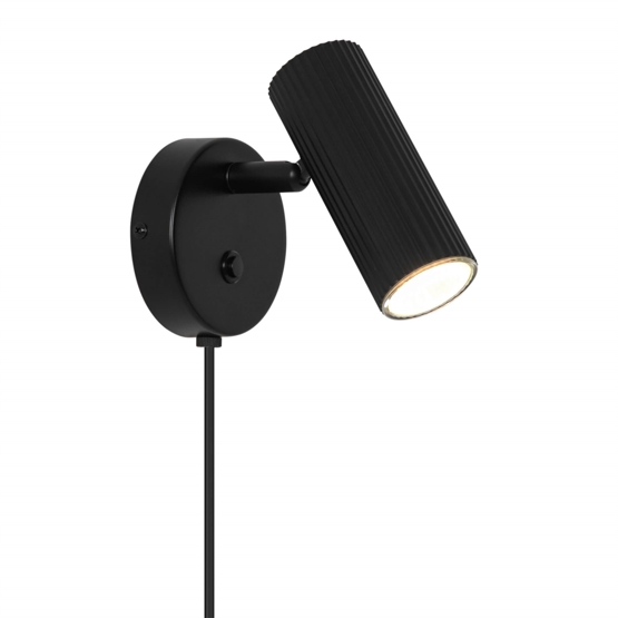 Vico væglampe m/USB-C, sort
