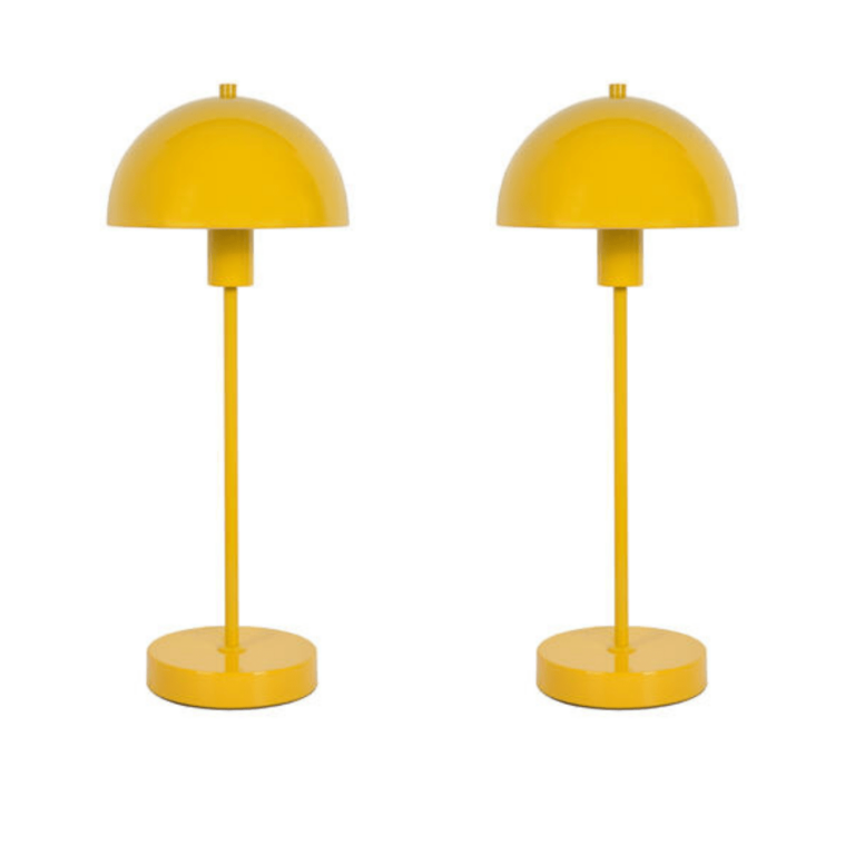 Vienda 2 stk - Gul - Bordlampe - Herstal