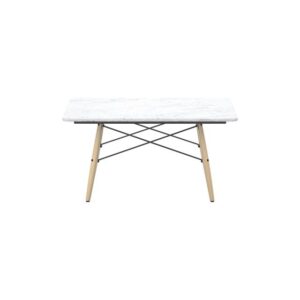 Vitra Eames Sofabord Firkantet Hvid Marmor/Honningfarvet Ask