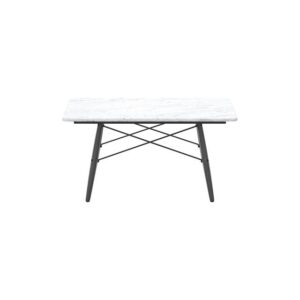 Vitra Eames Sofabord Firkantet Hvid Marmor/Sort Ask
