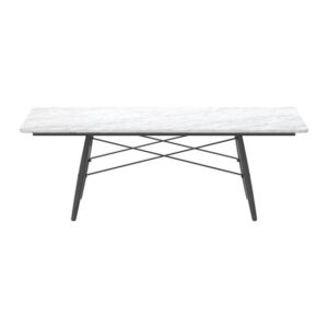 Vitra Eames Sofabord Rektangulært Hvid Marmor/Sort Ask