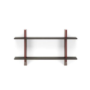 Vitra Rayonnage Mural Reol Japansk Rød/Mørk Egetræ