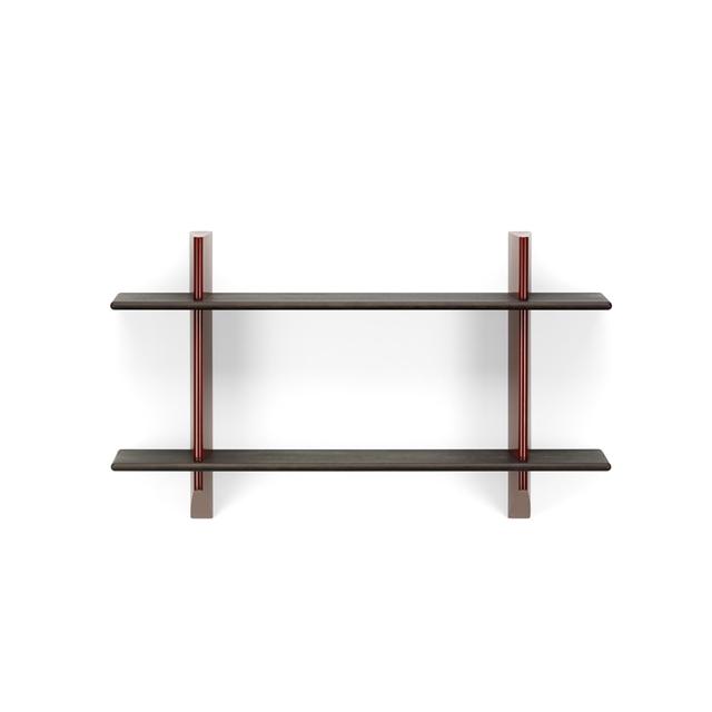 Vitra Rayonnage Mural Reol Japansk Rød/Mørk Egetræ