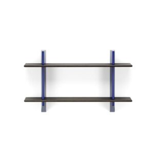 Vitra Rayonnage Mural Reol Prouvé Bleu Marcoule/Mørk Egetræ