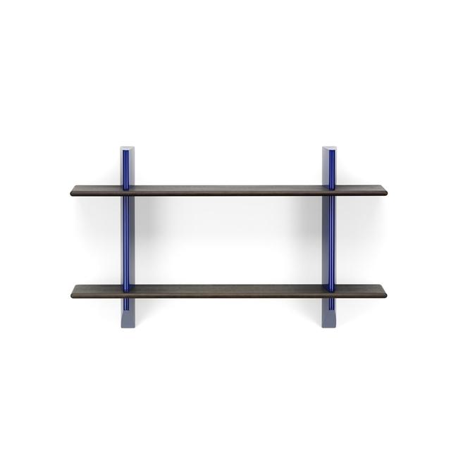 Vitra Rayonnage Mural Reol Prouvé Bleu Marcoule/Mørk Egetræ