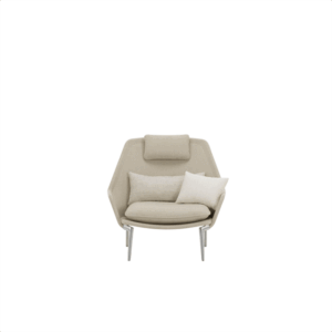 Vitra Slow Lænestol Flocca 0650/Beige 02/Krom