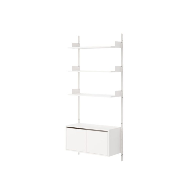 Wall Shelf 1900 Reol Med Døre Lav Hvid