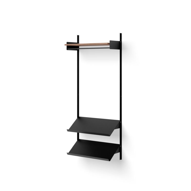 Wardrobe Reol 1 Valnød/Sort