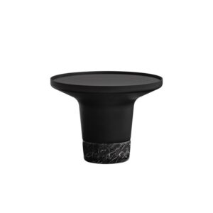 Wendelbo Poller Sofabord Ø60 Sort/ Sort Marmor