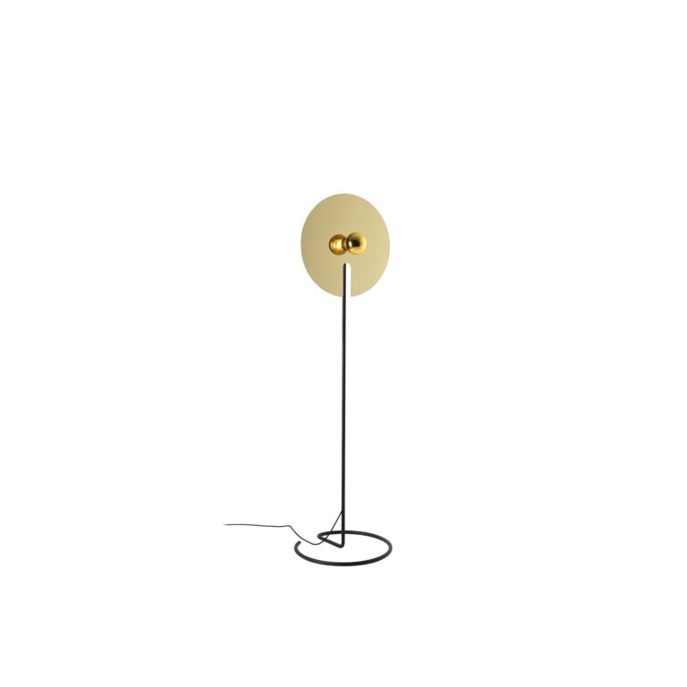 Wever & Ducré MIRRO 2.0 Gulvlampe Mat Sort/Lys Guld