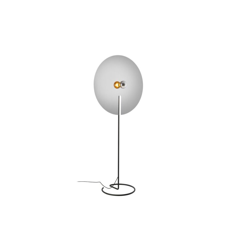 Wever & Ducré MIRRO 3.0 Gulvlampe Mat Sort/Glossy Aluminium