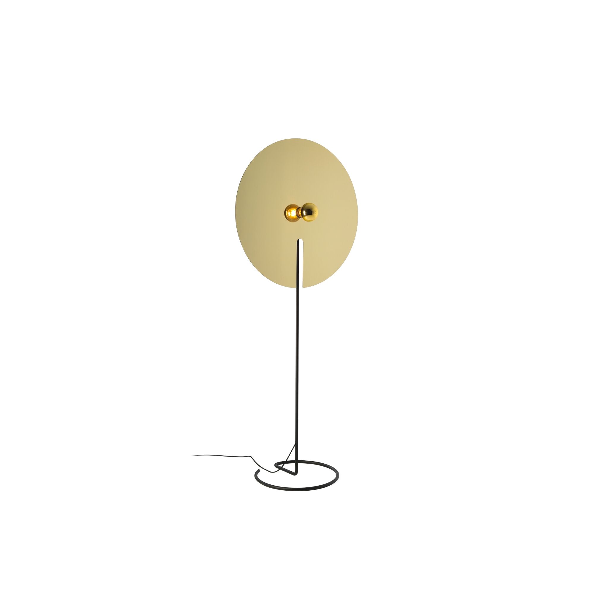 Wever & Ducré MIRRO 3.0 Gulvlampe Mat Sort/Lys Guld