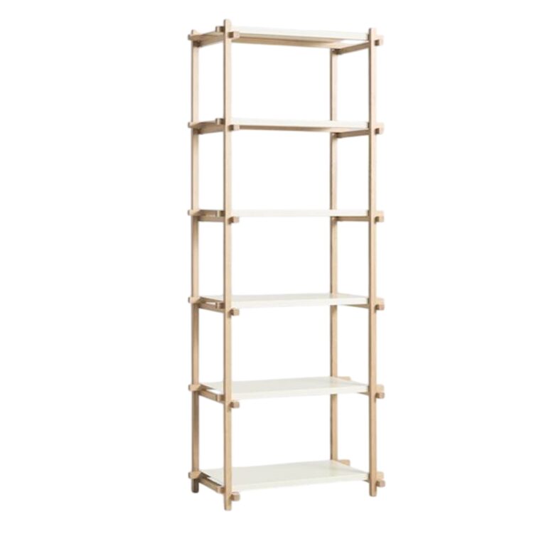 Woody Shelving 2.0 Reol Høj Almond White/Stål