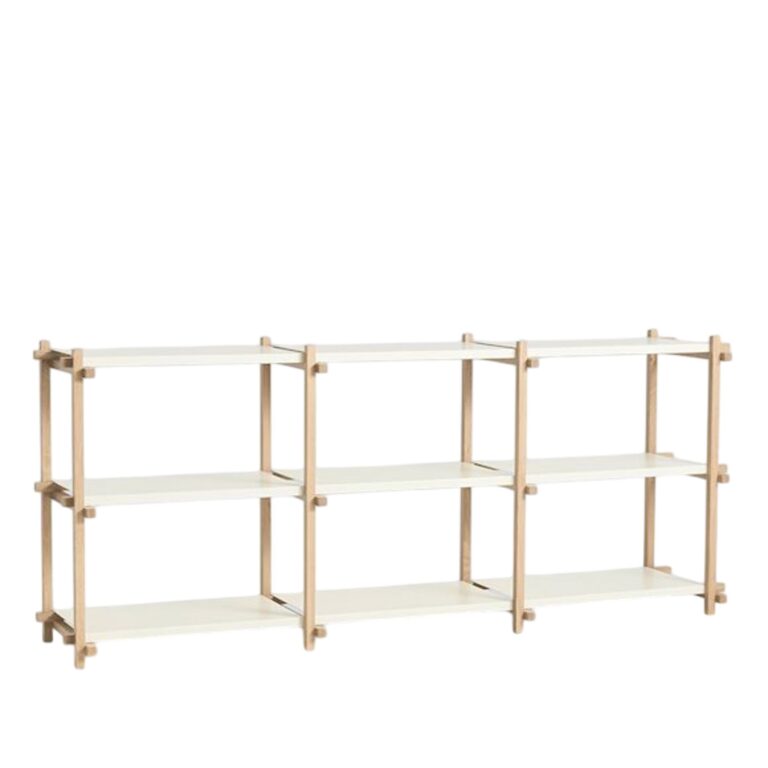 Woody Shelving 2.0 Reol Lav Almond White/Stål