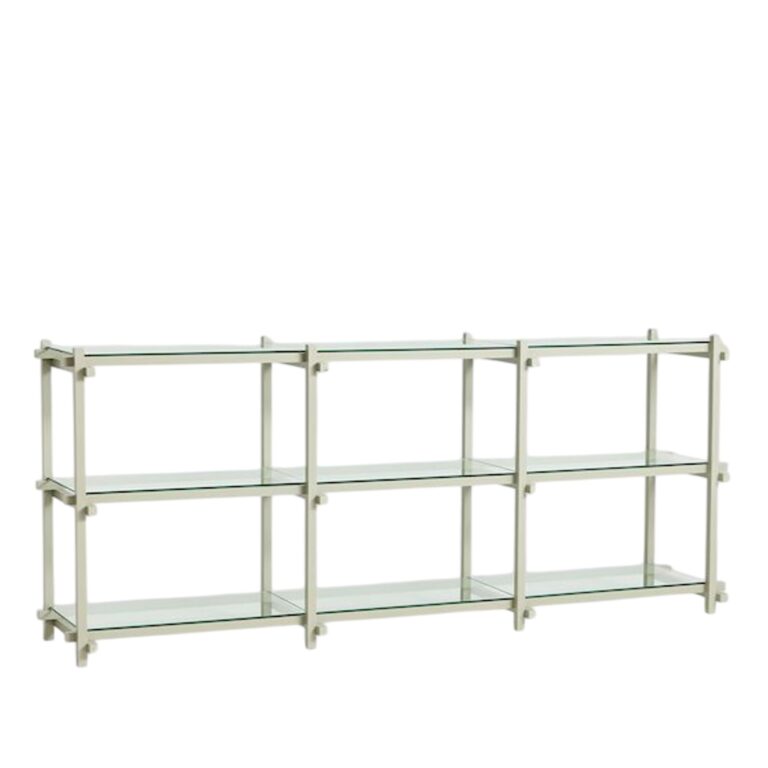 Woody Shelving 2.0 Reol Lav Smokey Grey/Glas