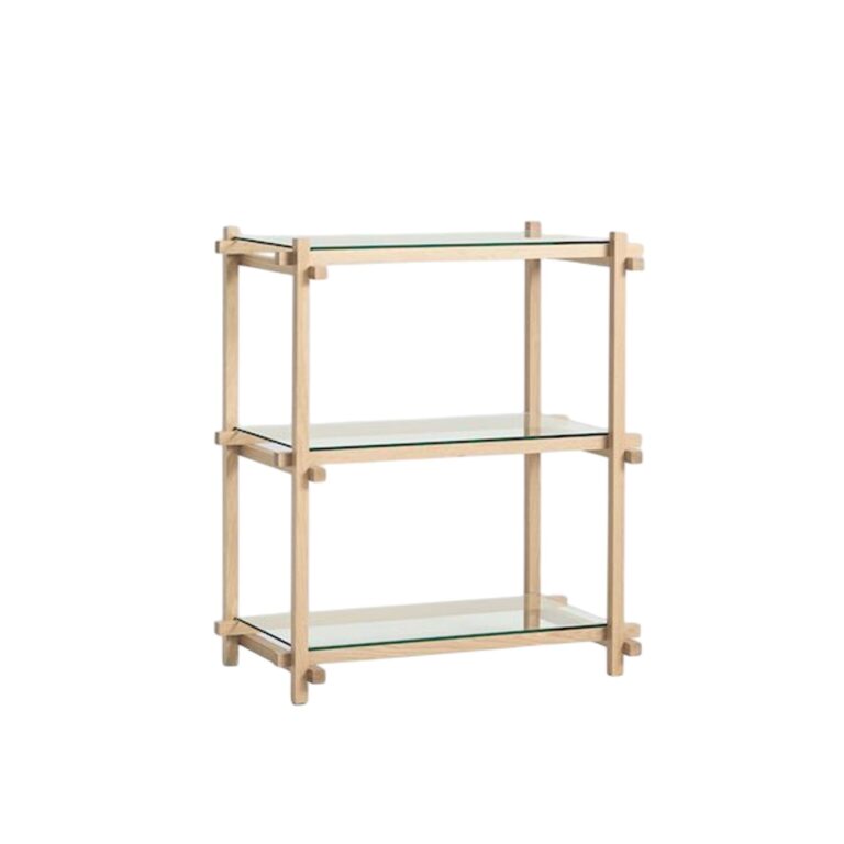 Woody Shelving 2.0 Reol Lille Almond White/Glas