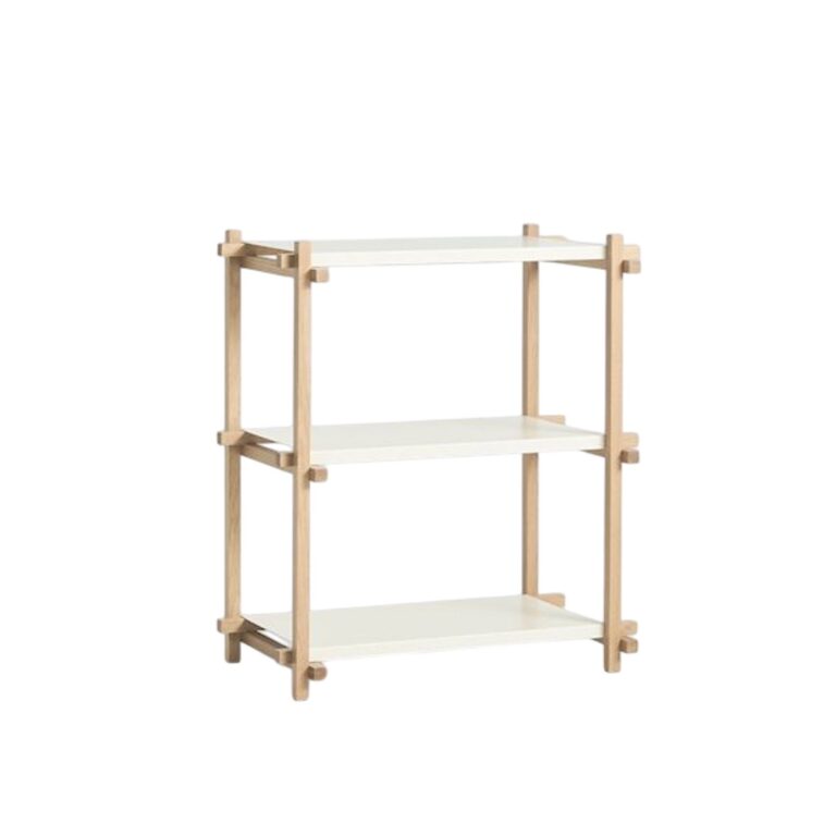 Woody Shelving 2.0 Reol Lille Almond White/Stål