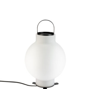 ZUIVER Nomad bordlampe - hvid glas og jern
