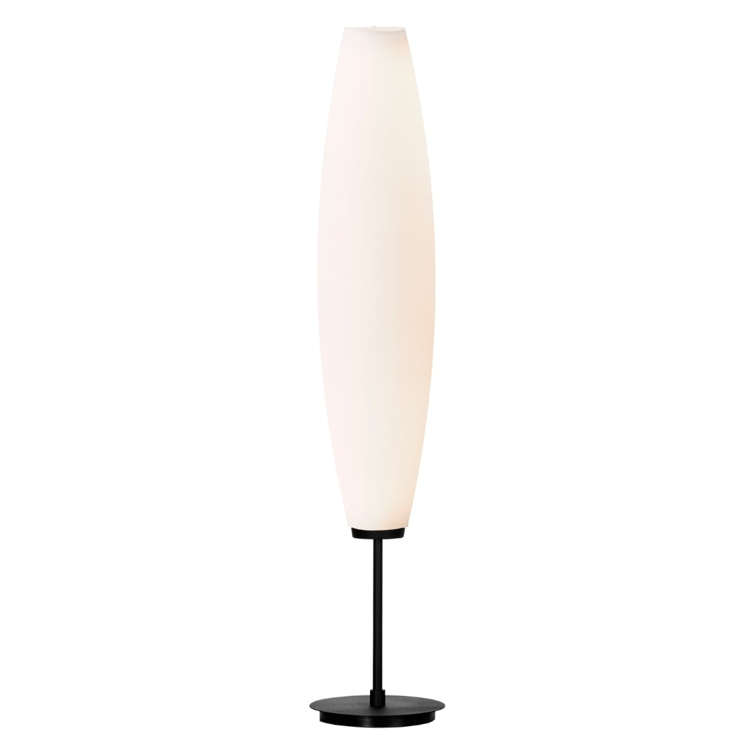 Zenta Gulvlampe Sort/Opal Glas - Herstal