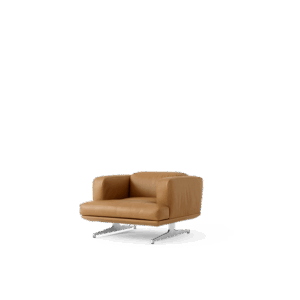 &Tradition Inland AV21 Lænestol Cognac Læder/Poleret Aluminium
